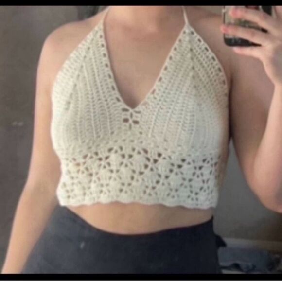 New Tie Backless Halter Knit Top Shirts (, Size : Small) - Picture 12 of 14